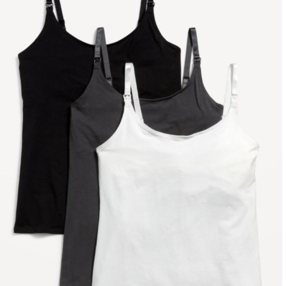 Old Navy * 3 pack * Maternity First Layer Nursing Cami